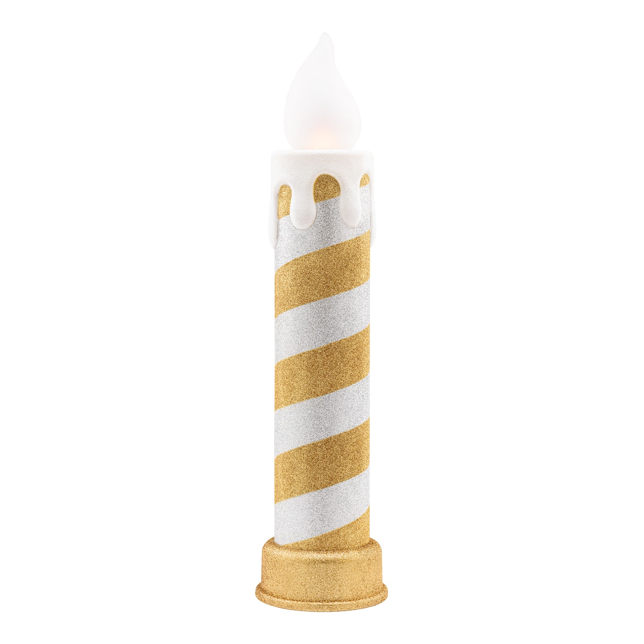 90th Anniversary Collection 24" Gold & Silver LED Blow Mold Candle